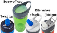 The CamelBak Better Bottle is available with 90-degree twist-tops, fixed and foding bite-valves and a traditional screw-off top.