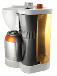 The BrewFire is a self-contained drip coffee maker