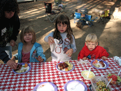 Splurging with a rib dinner at 9,000-feet in the Sierra Mountains