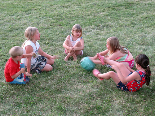 Kids Camping Making Ice Cream