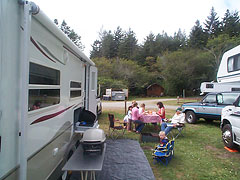 Private campgrounds can be crowded