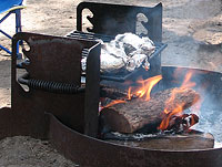 You can do some great grilling right on the campfire.