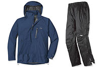 Gore-Tex®, like that used in shell products from Outdoor Research®, allows perspiration vapor to vent while blocking wind and rain