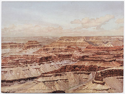 A view from Rowe's Point (now Hopi Point) on the South Rim (photo courtesy of Yale Collection of Western Americana, Beinecke Rare Book and Manuscript Library)