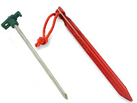 Heavy duty spike vs. blade-type tent stake