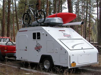 Part camping trailer, part toy hauler, the Freelance is versatile