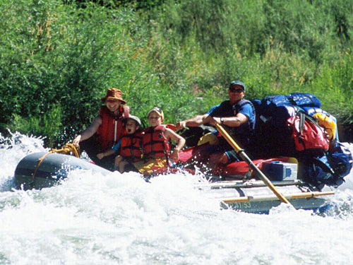 Whitwater rafting is a great family camping adventure