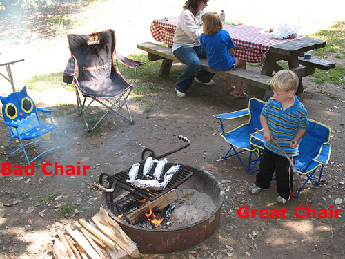 Camping with kids - camping chairs