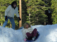 Snow Sledding in the Sierras