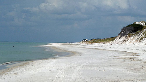 Winter beach camping at St. Joseph Penninsual State Park