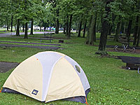 Camping spot at East Harbor State Park