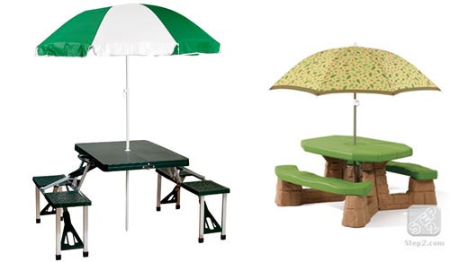 Folding picnic tables for camping