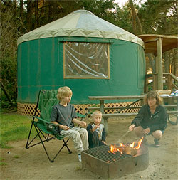 Yurts are a comfortable alternative to tent camping