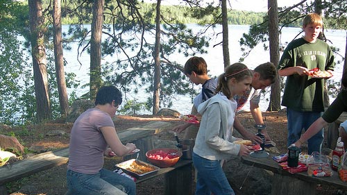 Canoe camping-safety