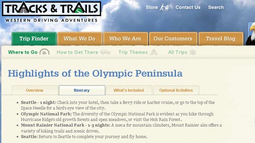 Tracks & Trails website