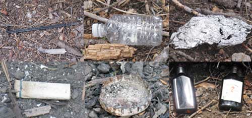 Some of the backcountry garbage found during a 14-day camping trip through California and Oregon