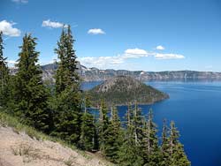 Wizard Island on Crater Lake