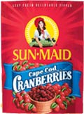 Dried cranberries make a great and healthy snack for the trail