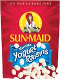 Yogurt covered raisins are a popular trail snack