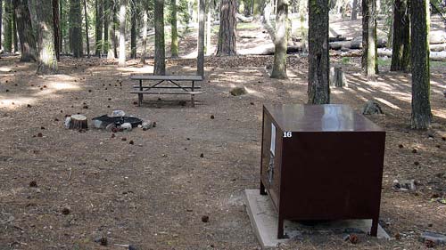 A typical campsite at Crags