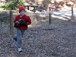 Throwing around the football is a great way to pass some time in the campsite, with the kids