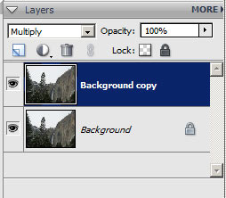 Change the layer blend mode to Multiply