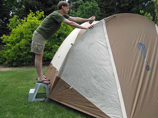 Getting the top can be a challenge on large tents