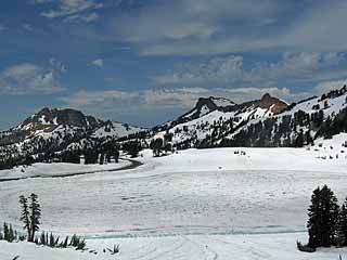 Frozen Lake Helen in Lassen NP