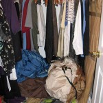 This is a picture of our closet. It is also a picture of how not to store camping gear!